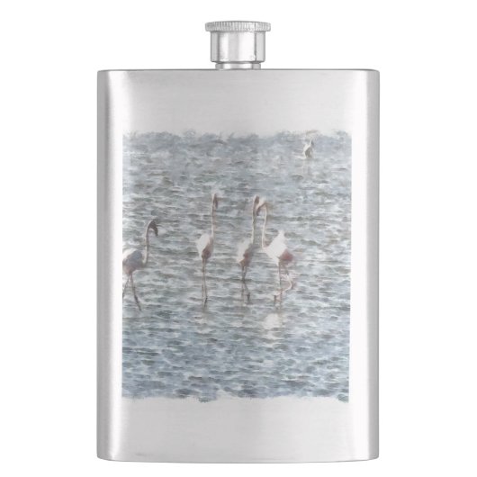 Een flamboyant stukje flamingo's flacon (Voorkant)