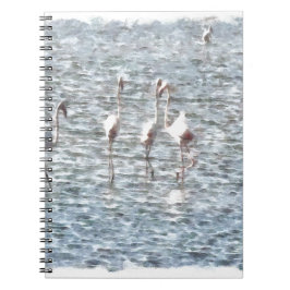 Een flamboyant stukje flamingo's notitieboek