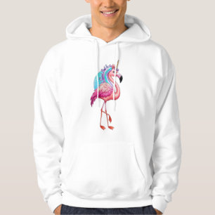 Een flamingo met een eenhoorn hoorn. hoodie