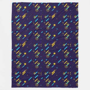 Een fleece deken met een kleurrijk herhalend