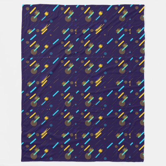 Een fleece deken met een kleurrijk herhalend (Voorkant)