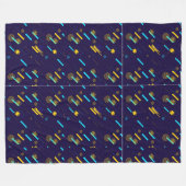 Een fleece deken met een kleurrijk herhalend (Voorkant (Horizontaal))