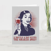 Een fles een Dag Personaliseerbare Kaart (Voorkant)