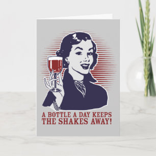 Een fles een Dag Personaliseerbare Kaart