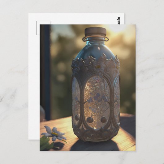 Een  flesje briefkaart (Voorkant / Achterkant)