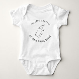 Een flesje van je huis wit - grappig baby ontwerp romper