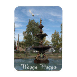 Een flexibele magneet met een foto van Wagga Wagga