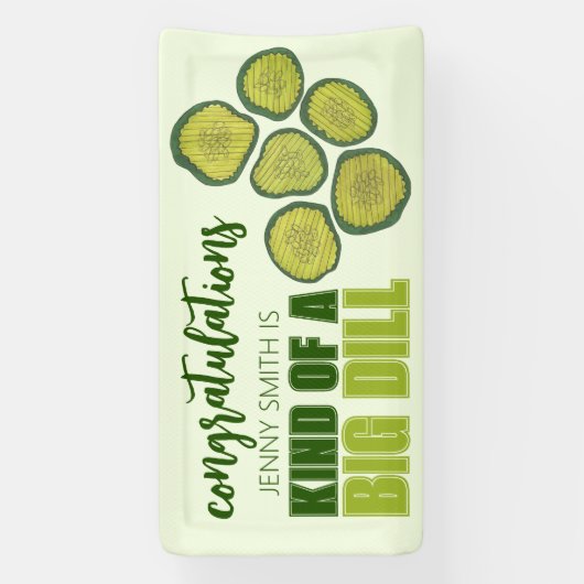 Een flinke deal groene augurk chips Gefeliciteerd Spandoek (Verticaal)