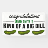 Een flinke stamper (deal) Groene augurk gefelicite Spandoek (Horizontaal)