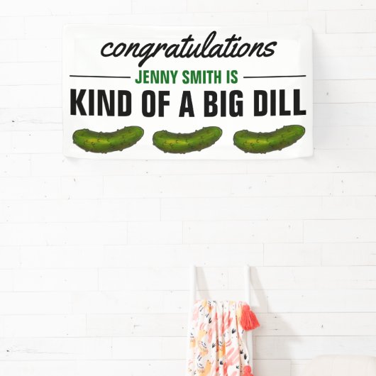 Een flinke stamper (deal) Groene augurk gefelicite Spandoek (Insitu)