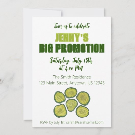 Een flinke stamper Groene augurkchip Congrats Kaart (Achterkant)