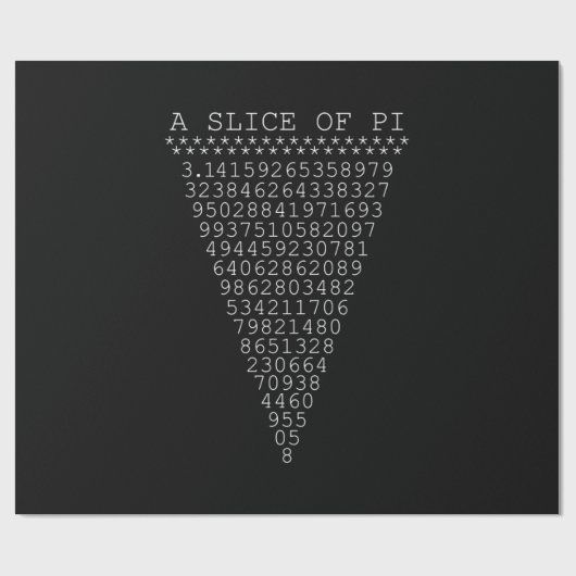 Een flitsachtig segment van Pi Cadeaupapier (Vlak)