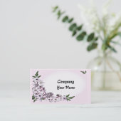 Een floraal klaar om aan te passen visitekaartje (Staand voorkant)