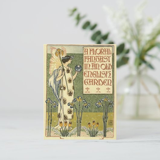 Een Floral Fantasy in een oude Engelse tuin Briefkaart (Staand voorkant)