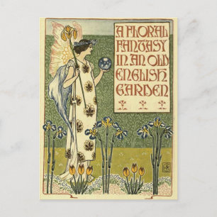 Een Floral Fantasy in een oude Engelse tuin Briefkaart