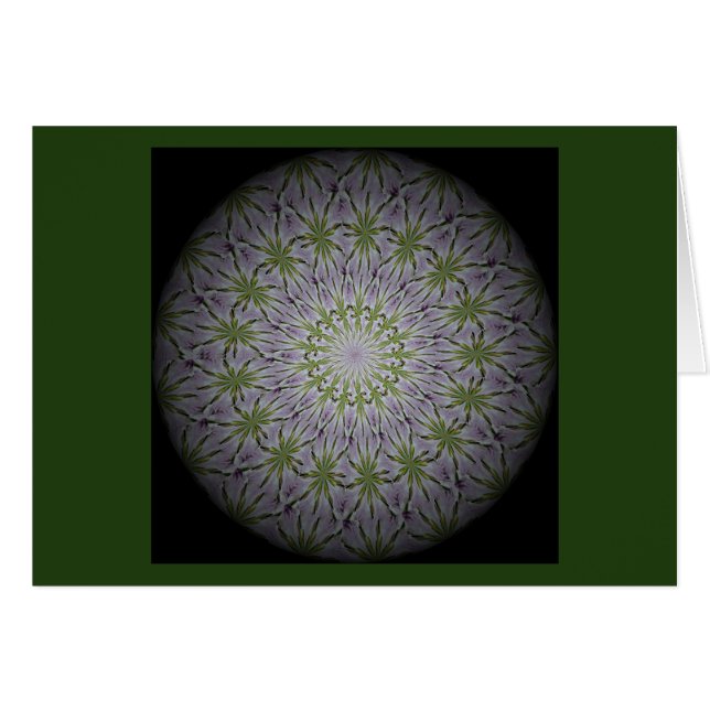 een floral mandala - kaart om het middelpunt te le (Voorkant Horizontaal)