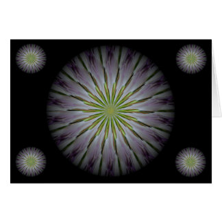 een floral mandala - kaart om het middelpunt te le