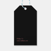 Een Floral Monogram met de naam 'Roze Agate' Cadeaulabel (Achterkant)