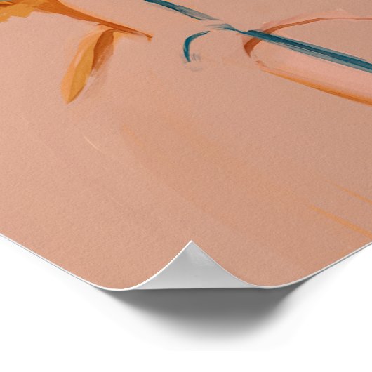 Een Florence Partnership - Abstracte bloemen Poster (Hoek)