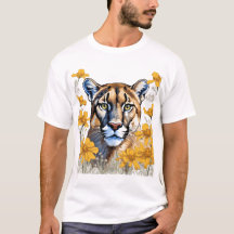 Een Floridaanse panter omringd door een Coreopsis-