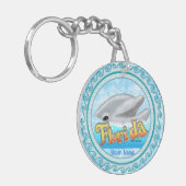 Een Floridadolfinus Sleutelhanger (Voorkant Links)