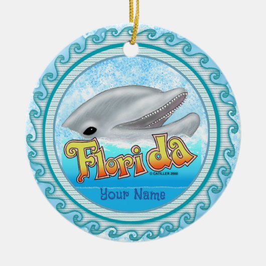 Een Floridavleugel Keramisch Ornament (Voorkant)
