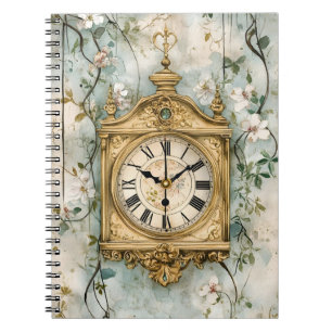 Een flötenuhr (fluitklok), of een zingende vogel a notitieboek