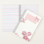 Een fluistering van roze: Lip Prints en bogen Notitieboek (Binnen)