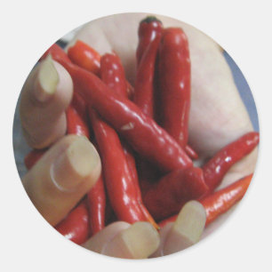 Een fluitje Chillies ... Thailand Street Food Ronde Sticker