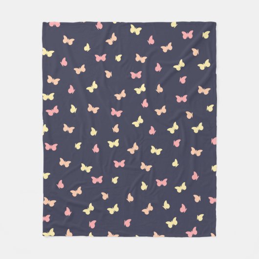 Een fluitje vlinders fleece deken (Voorkant)
