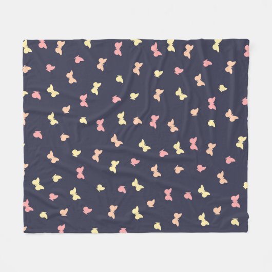 Een fluitje vlinders fleece deken (Voorkant (Horizontaal))