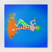 Een fluitspeler legpuzzel (Horizontaal)