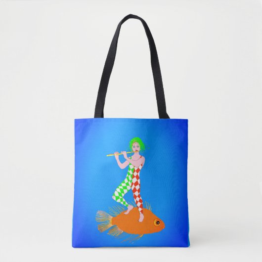 Een fluitspeler tote bag (Voorkant)