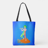 Een fluitspeler tote bag (Achterkant)
