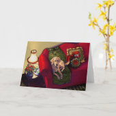 Een fluwelen respite kaart (Gele Bloem)