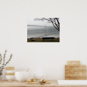 Een foggy dag rond de Mid-Hudson Bridge Poster (Keuken)