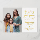 Een Folie met briefopeningskaart voor kerstmis Folie Uitnodiging (Voorkant)