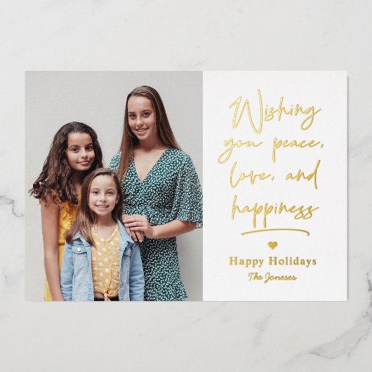 Een Folie met briefopeningskaart voor kerstmis Folie Uitnodiging (Voorkant)