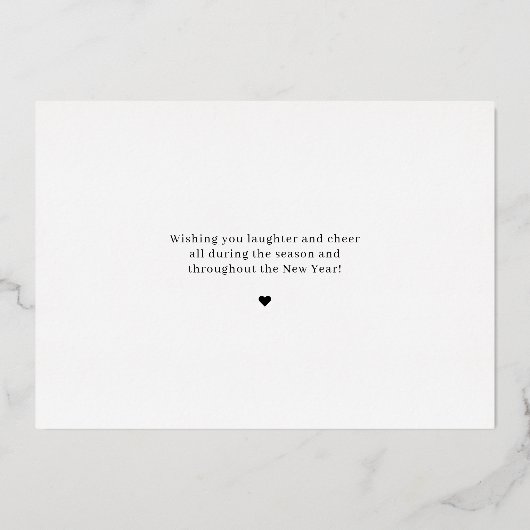 Een Folie met briefopeningskaart voor kerstmis Folie Uitnodiging (Achterkant)