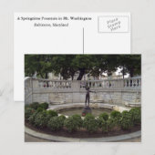 Een fontein in Mt. Washington Briefkaart (Voorkant / Achterkant)