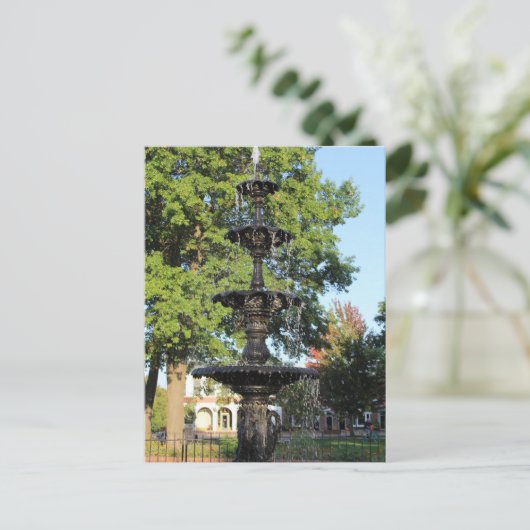 Een fontein in Pella Iowa Briefkaart (Staand voorkant)