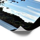 Een fontein op Lake Mirror foto op een poster (Hoek)