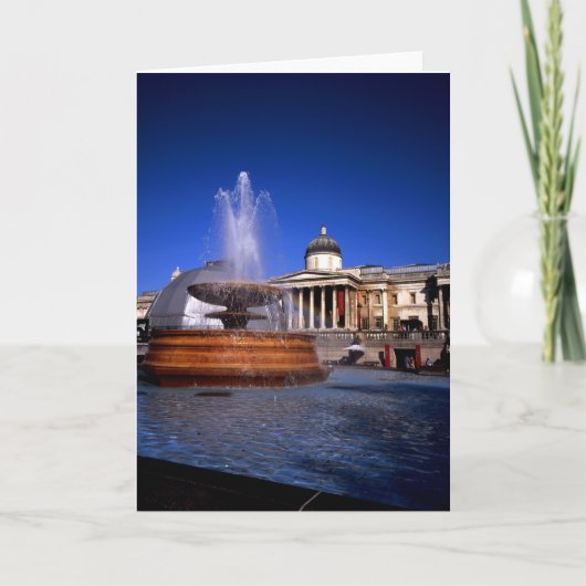 Een fontein Trafalgar Square Londen Bedankkaart (Voorkant)