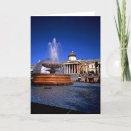 Een fontein Trafalgar Square Londen Bedankkaart