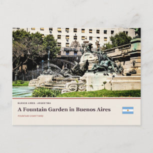 Een fonteintuin in Buenos Aires Briefkaart