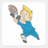 Een Football vangen Vierkante Sticker (Voorkant)