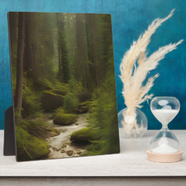 Een Forest Stream Tabletop Art Fotoplaat