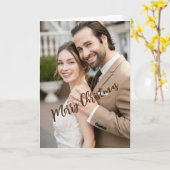 Een formele kerstgroet, 5" x 7" gevouwen kaart (Gele Bloem)