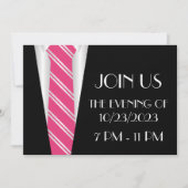 Een formele uitnodiging met een roede strik (Voorkant)