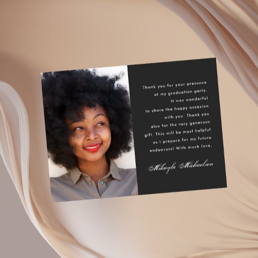 Eén foto-Afstuderen Hartelijk dank Briefkaart
